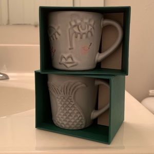 Starbucks embossment Shot mug x2